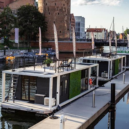 Domy Na Wodzie - La Mare Motlava Houseboats With Sauna By Downtown Apartments Gdańsk Kültér fotó
