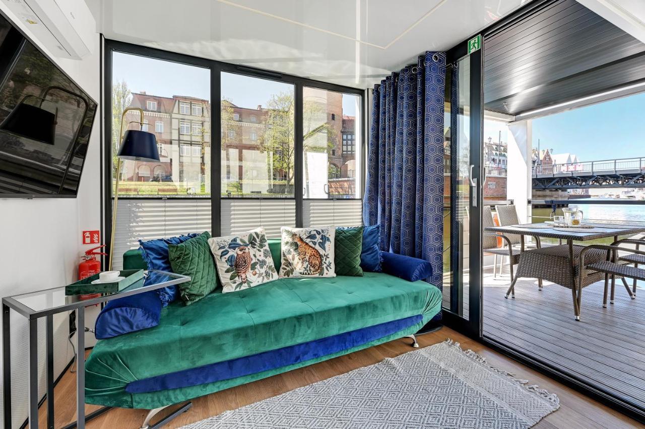 Domy Na Wodzie - La Mare Motlava Houseboats With Sauna By Downtown Apartments Gdańsk Kültér fotó