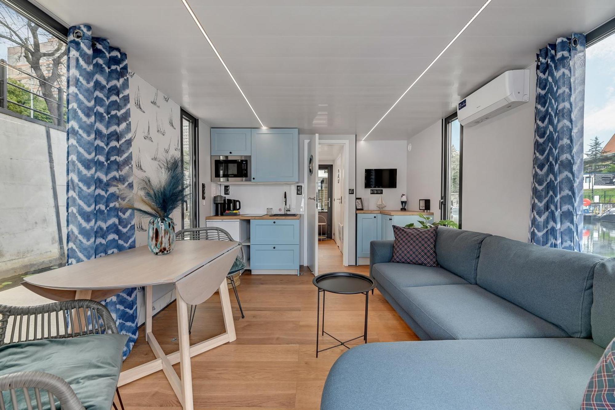 Domy Na Wodzie - La Mare Motlava Houseboats With Sauna By Downtown Apartments Gdańsk Kültér fotó
